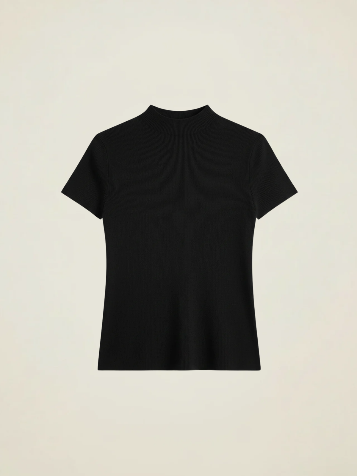 Ribbed Mock Neck Knit Top