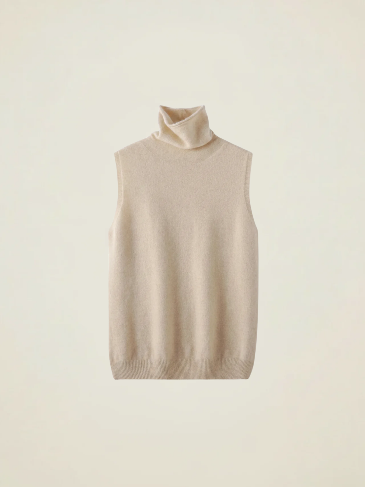 Turtleneck Knit Vest
