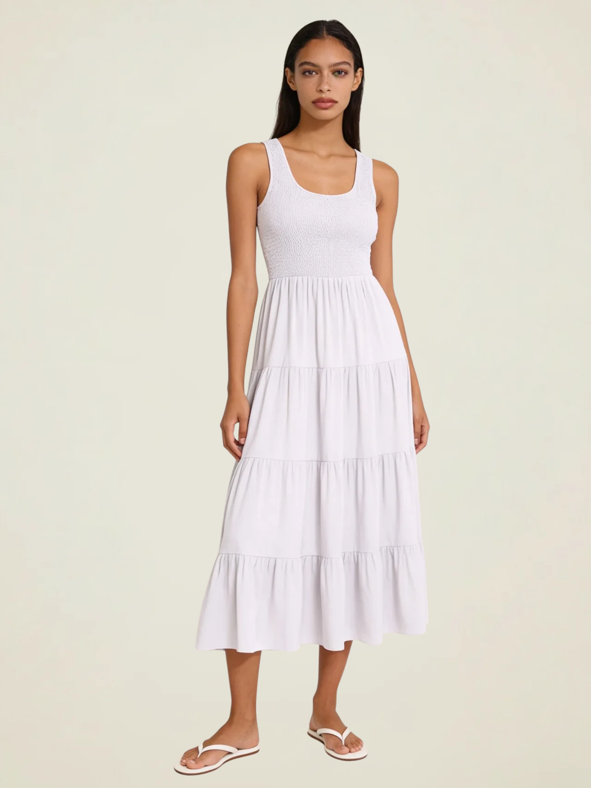 Smocked Tiered Maxi Dress
