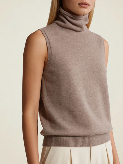 Turtleneck Knit Vest