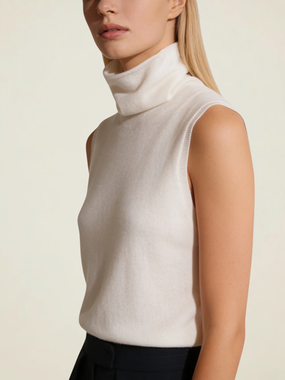 Turtleneck Knit Vest