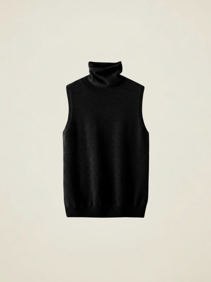Turtleneck Knit Vest