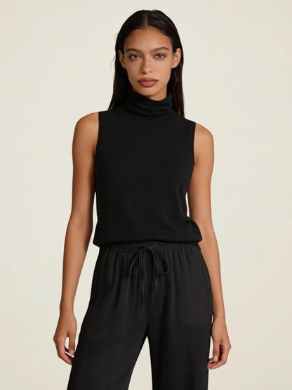 Turtleneck Knit Vest