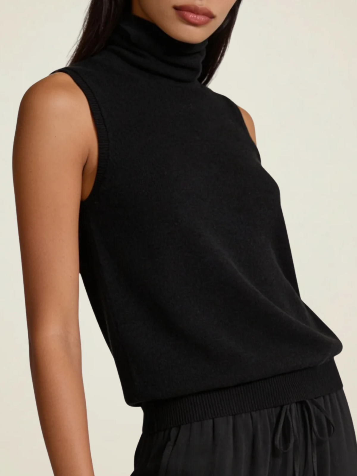 Turtleneck Knit Vest