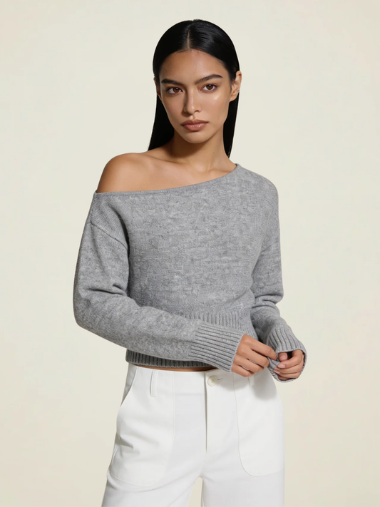 Asymmetric Crop Knit