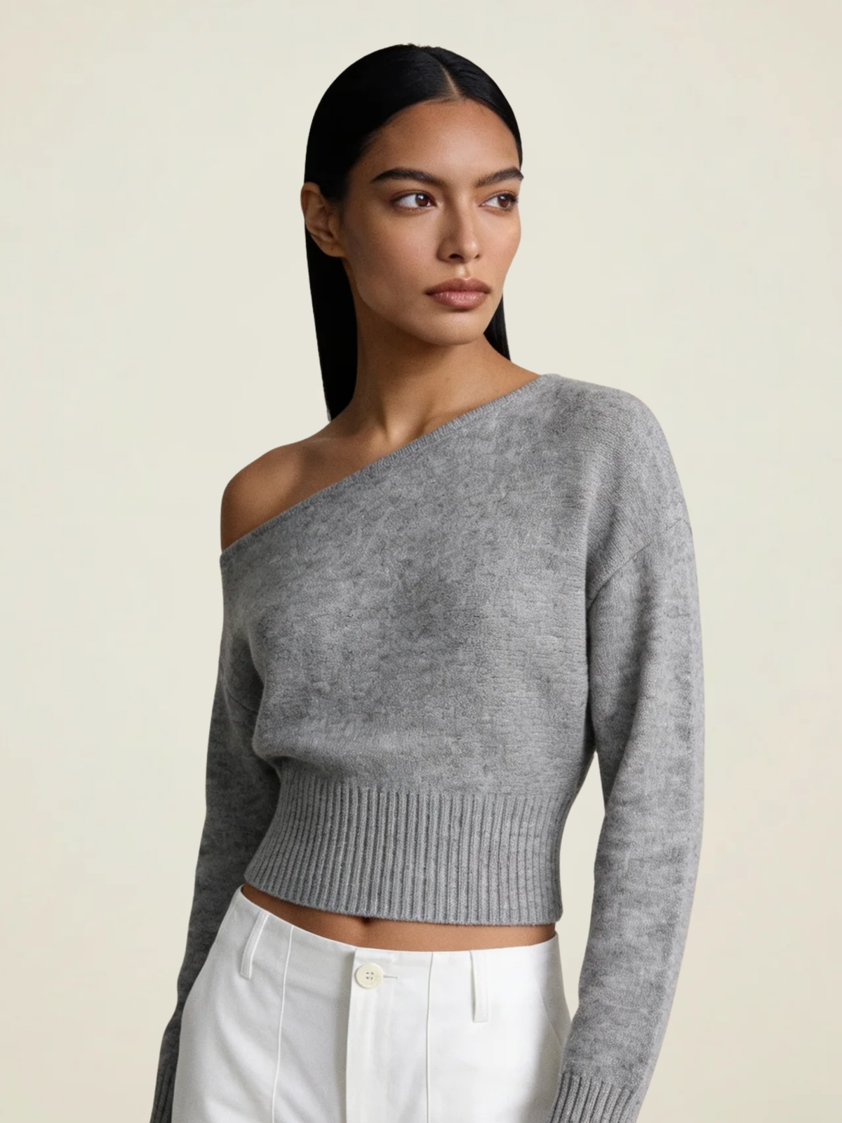 Asymmetric Crop Knit