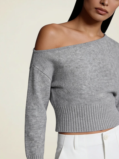 Asymmetric Crop Knit