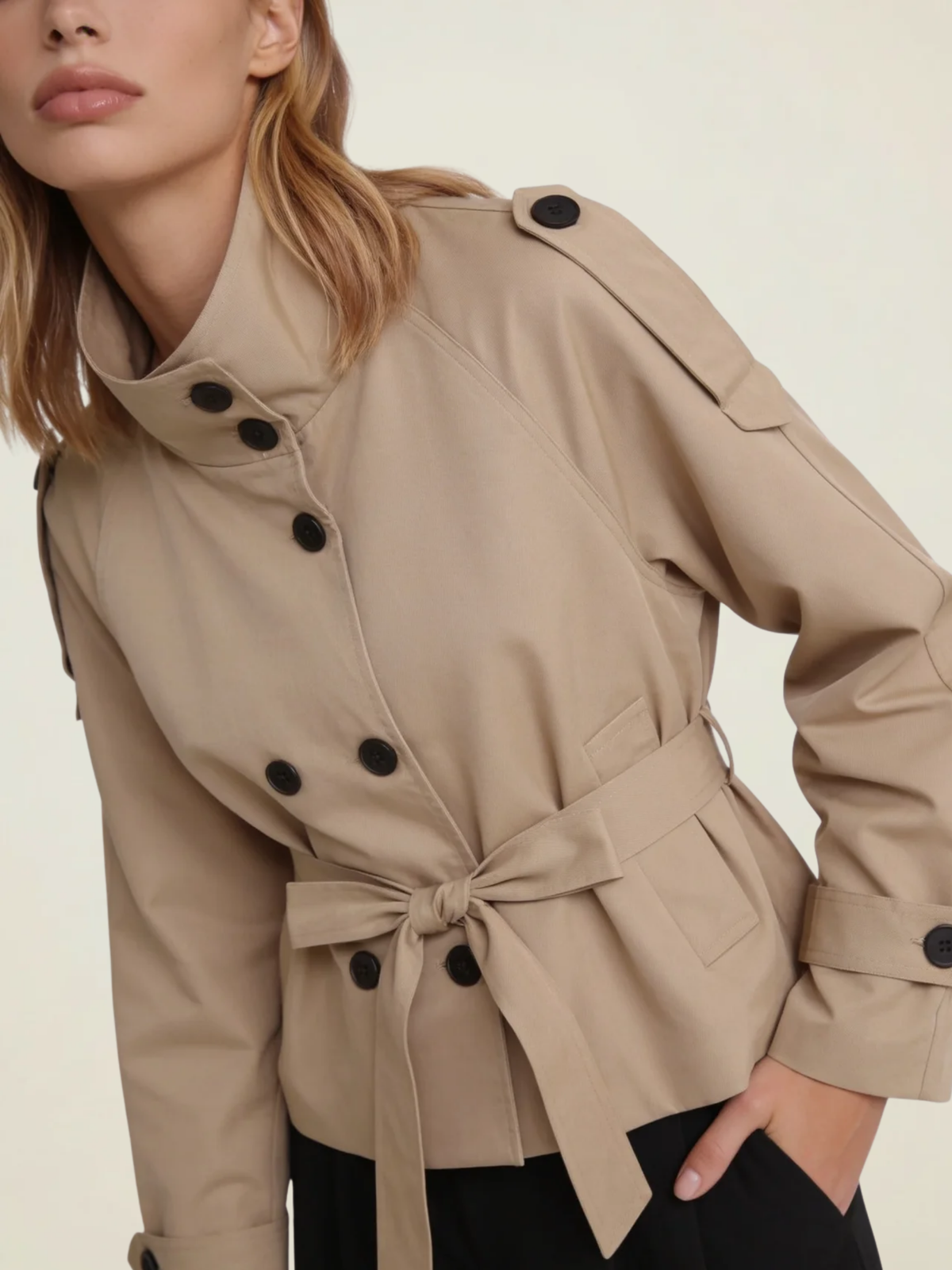 Short Belted Trench Coat