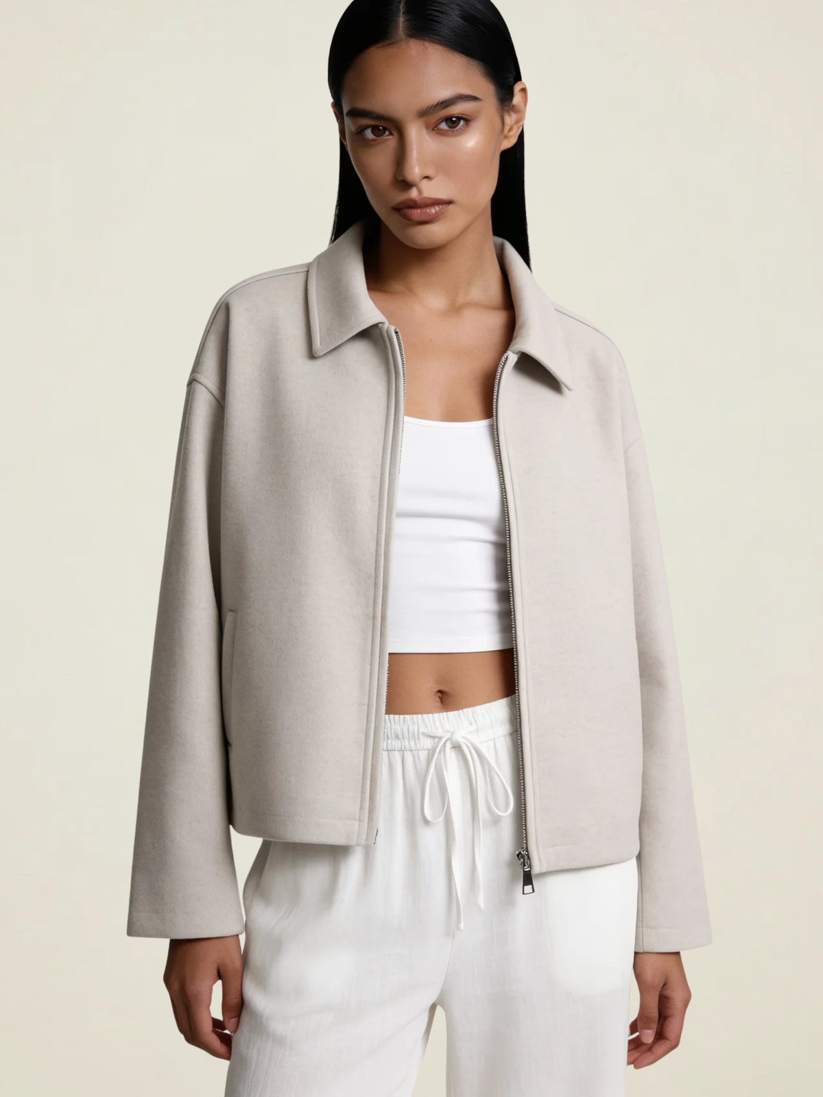 Collared Zip Lined Jacket