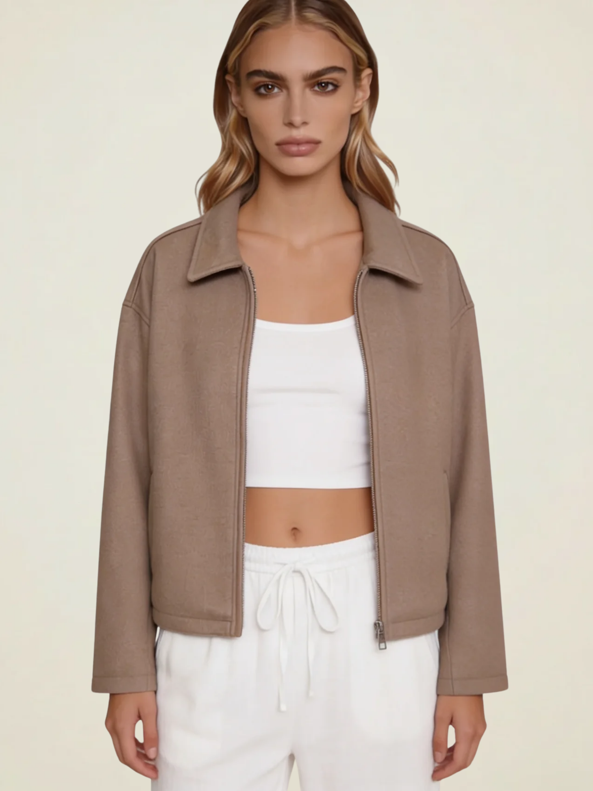 Collared Zip Lined Jacket