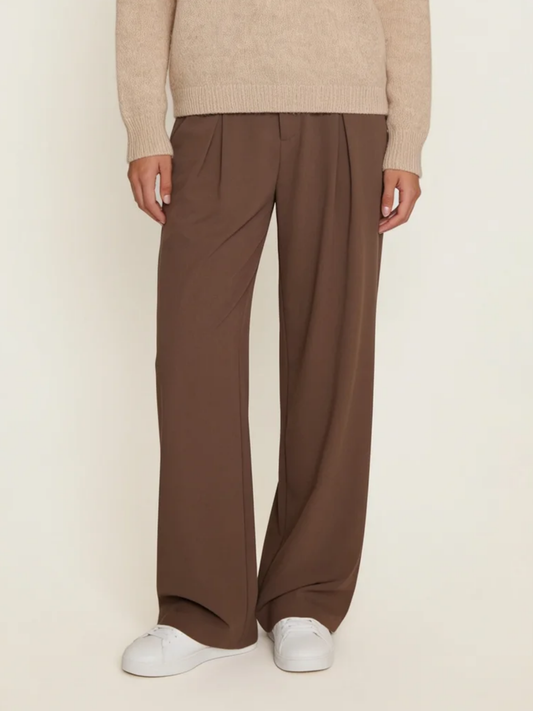 High Waist Pleated Wide Leg Trousers