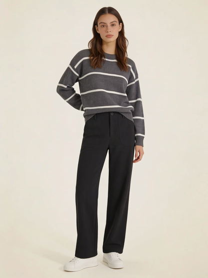 Wide Leg Patch Pocket Trousers