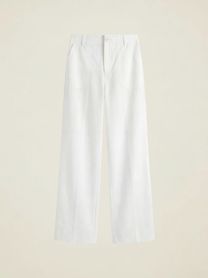 Wide Leg Patch Pocket Trousers