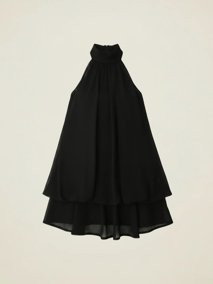 Open-Back Halter Mini Dress