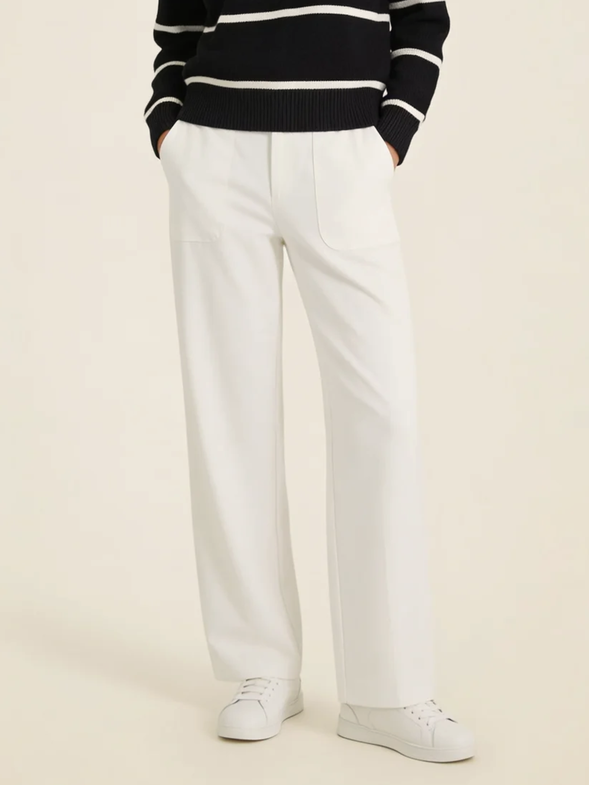 Wide Leg Patch Pocket Trousers