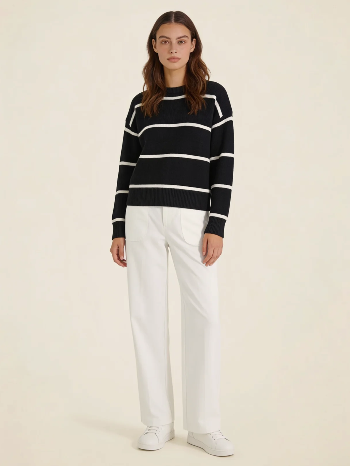 Wide Leg Patch Pocket Trousers