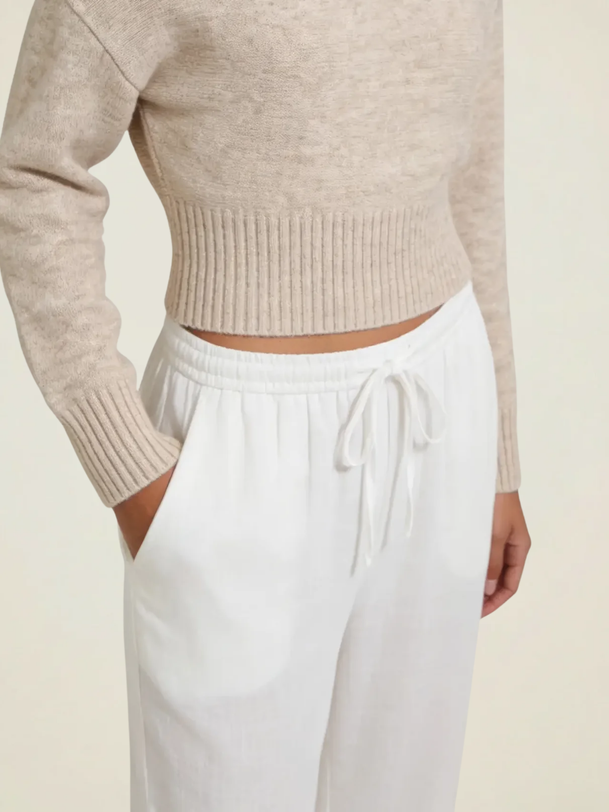 Drawstring Wide Leg Trousers