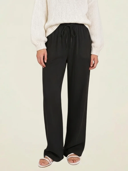 Drawstring Wide Leg Trousers