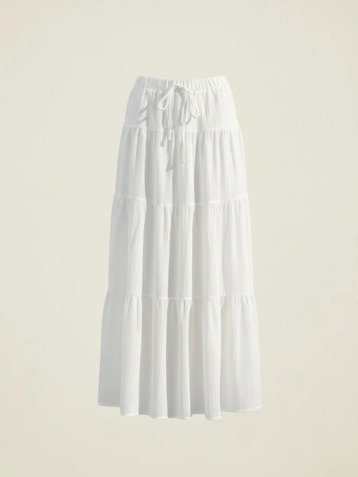 Tiered Cotton Maxi Skirt