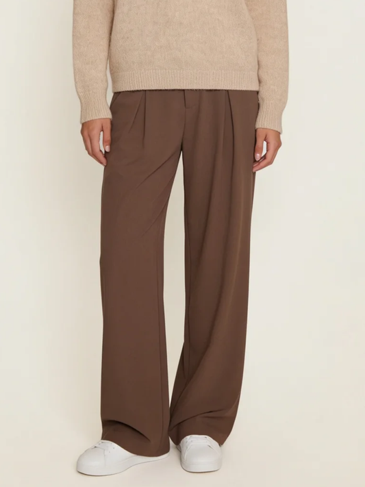 High Waist Pleated Wide Leg Trousers