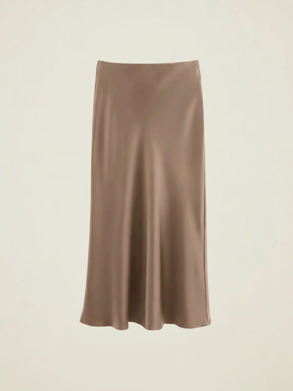 Bias Satin Maxi Skirt