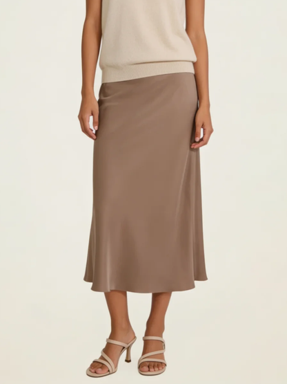 Bias Satin Maxi Skirt