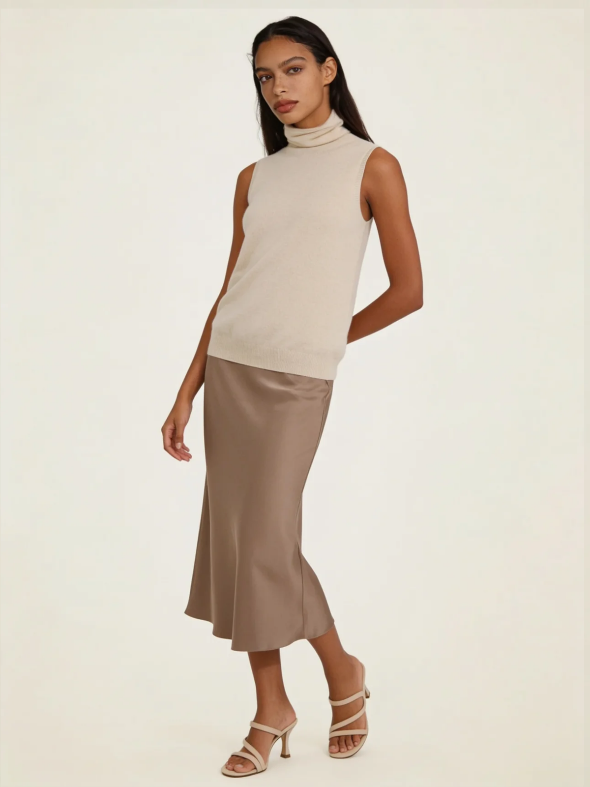 Bias Satin Maxi Skirt