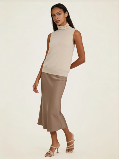 Bias Satin Maxi Skirt