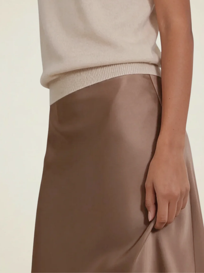 Bias Satin Maxi Skirt