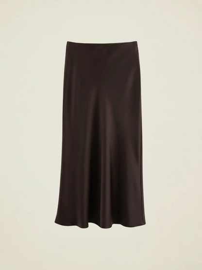Bias Satin Maxi Skirt