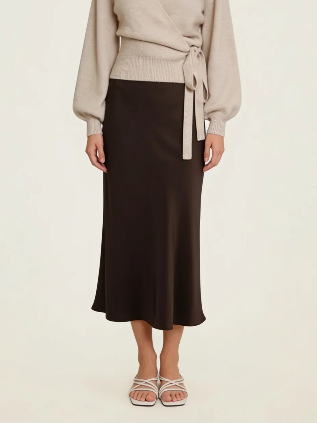 Bias Satin Maxi Skirt