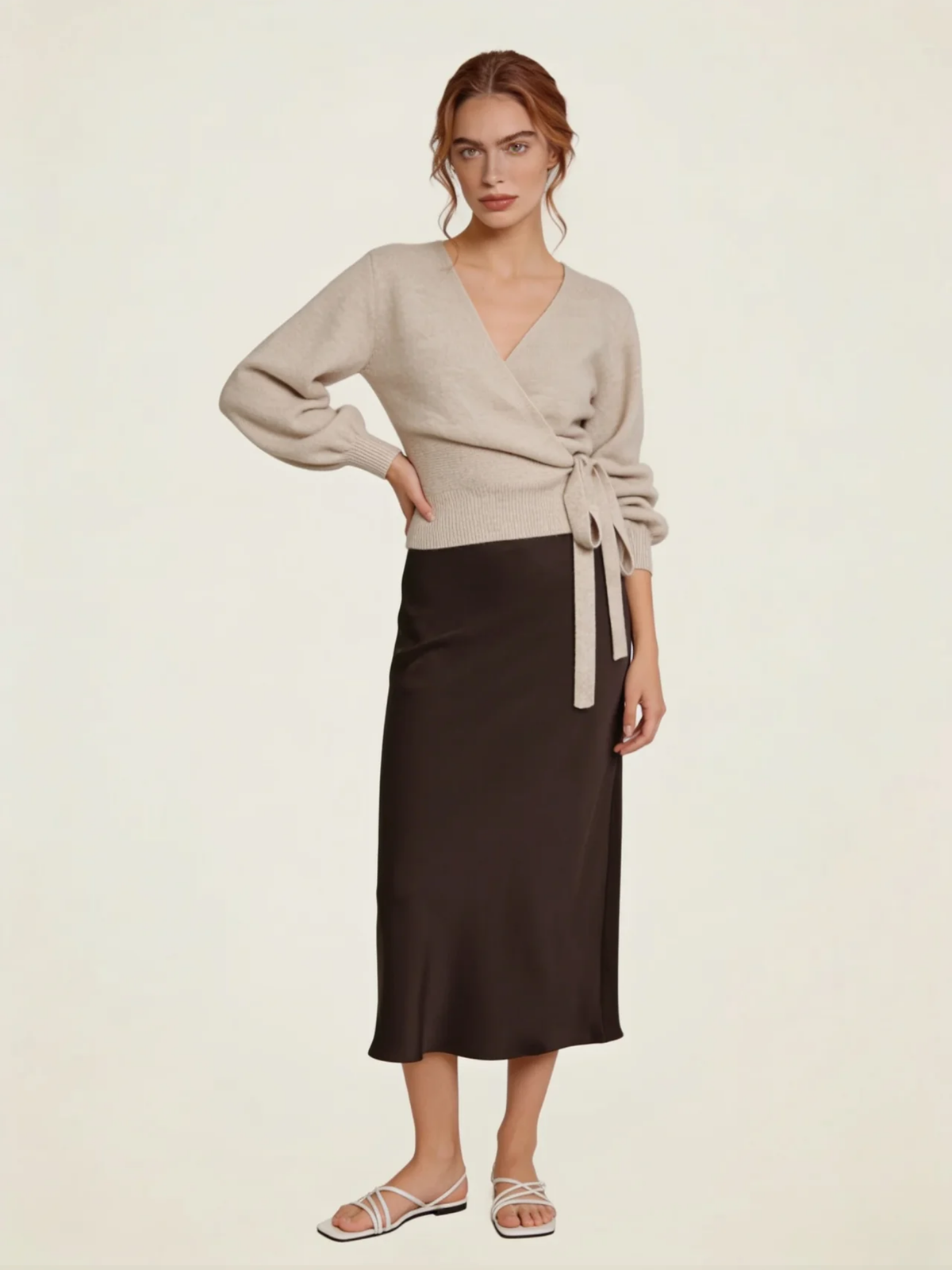Bias Satin Maxi Skirt