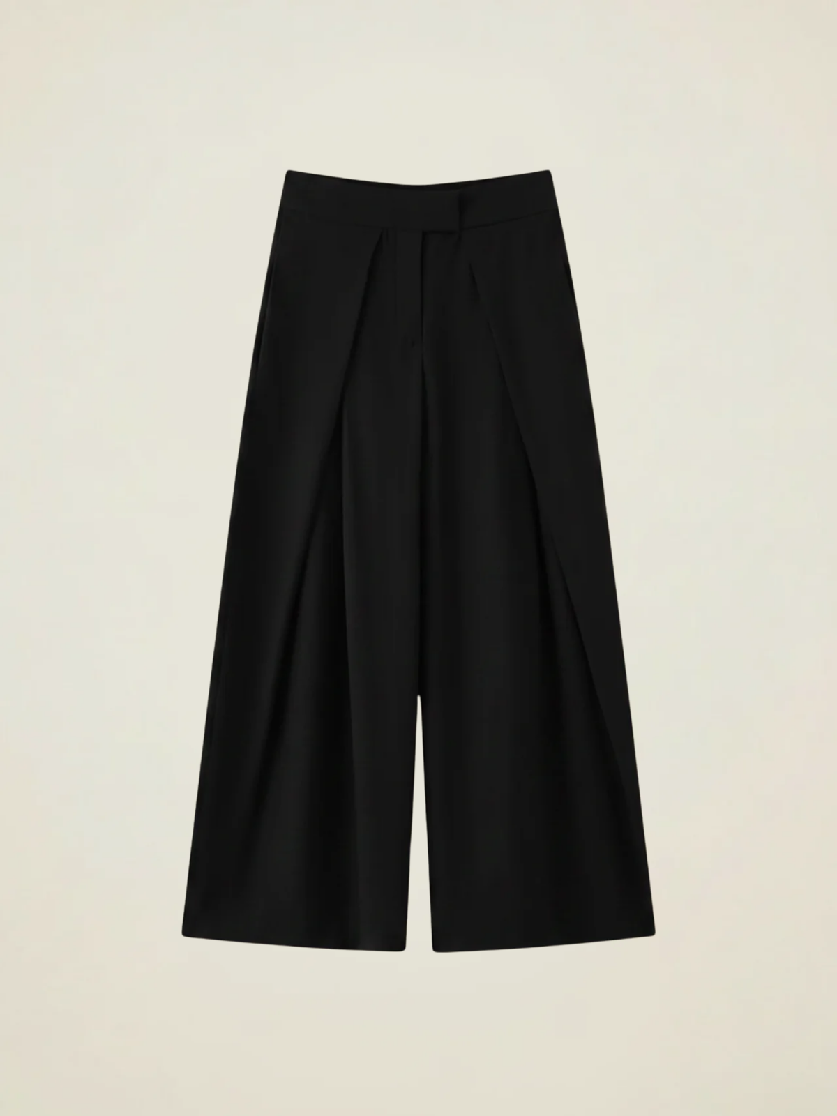 Double Pleat Wide Leg Trousers