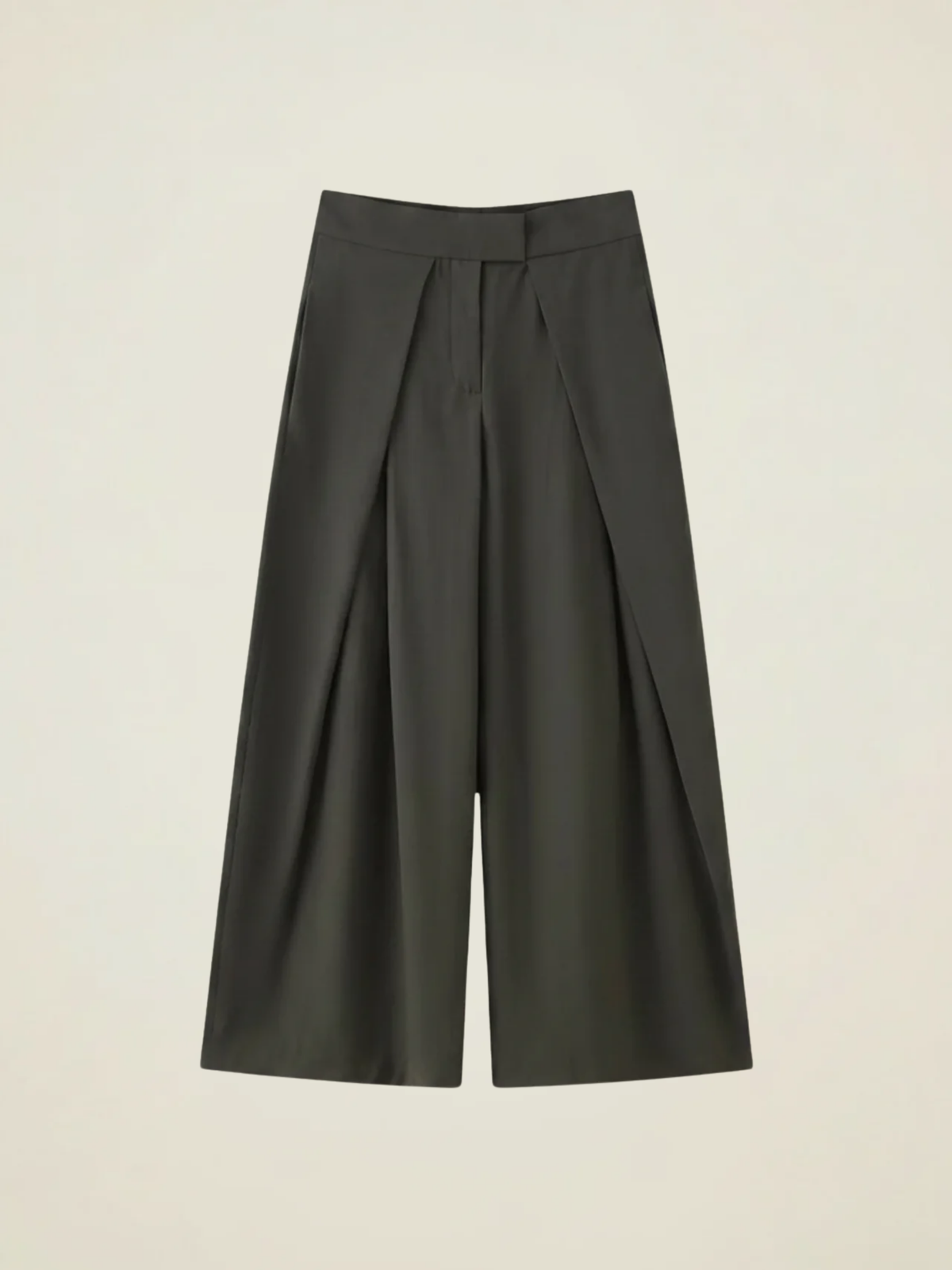 Double Pleat Wide Leg Trousers