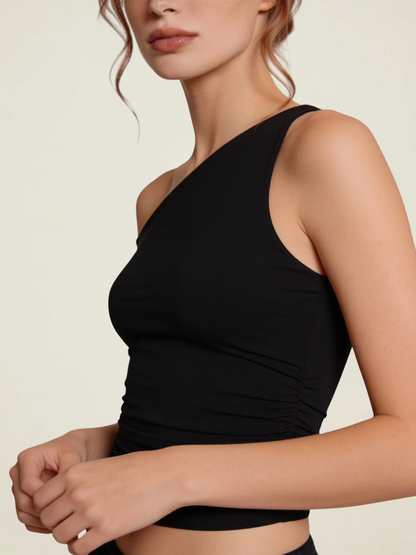 One-Shoulder Ruched Top