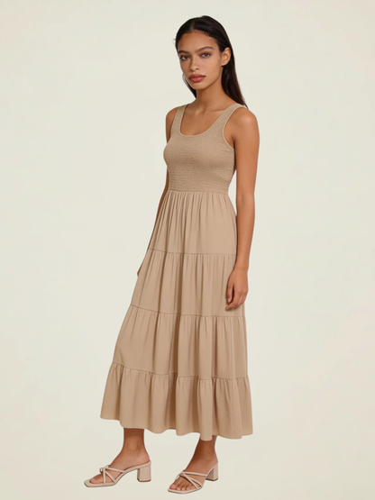 Smocked Tiered Maxi Dress