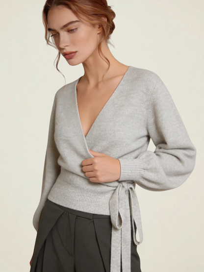 Wrap Tie Knit Cardigan