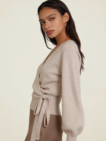 Wrap Tie Knit Cardigan