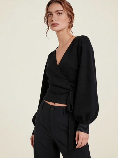 Wrap Tie Knit Cardigan