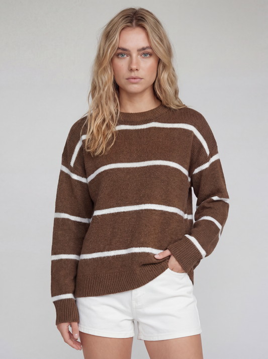 Contrast Stripe Sweater