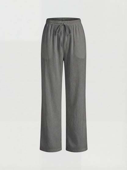Drawstring Wide Leg Trousers