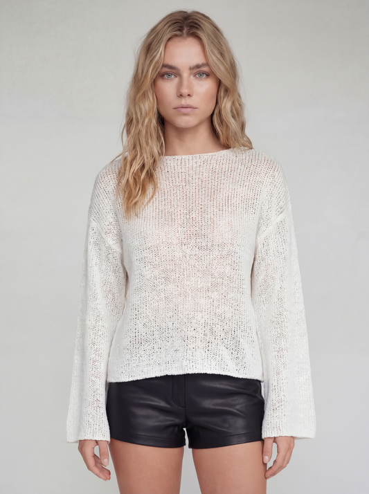 Bell Sleeve Open Knit