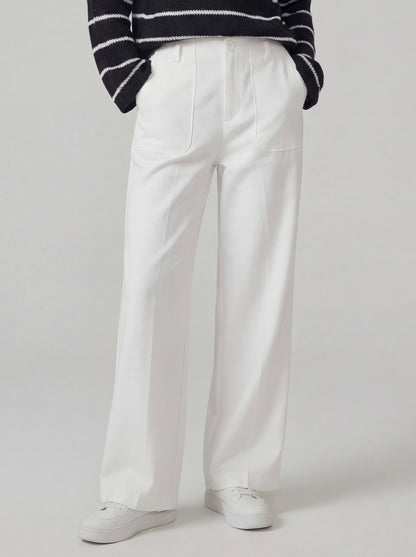 Wide Leg Patch Pocket Trousers