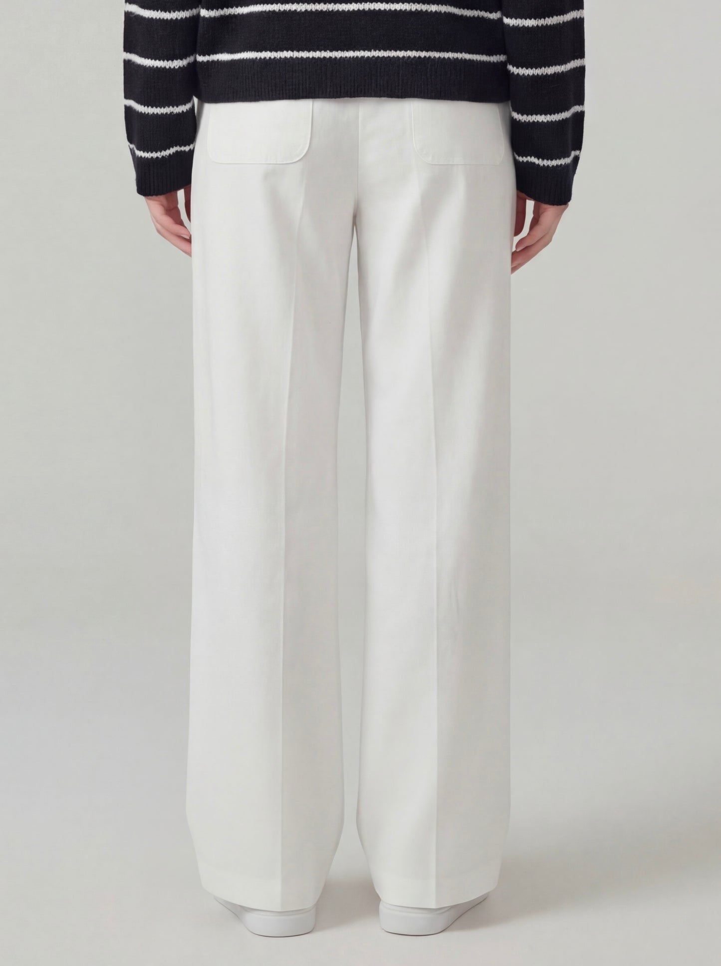 Wide Leg Patch Pocket Trousers