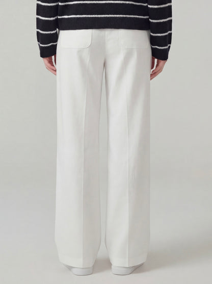 Wide Leg Patch Pocket Trousers