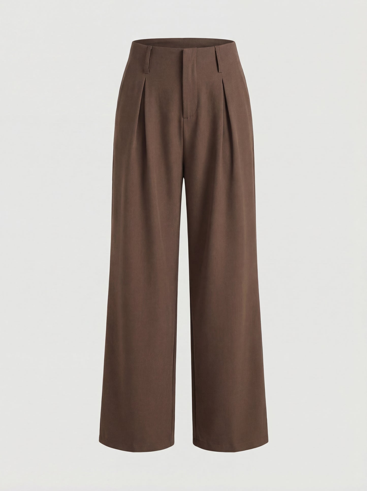High Waist Pleated Wide Leg Trousers
