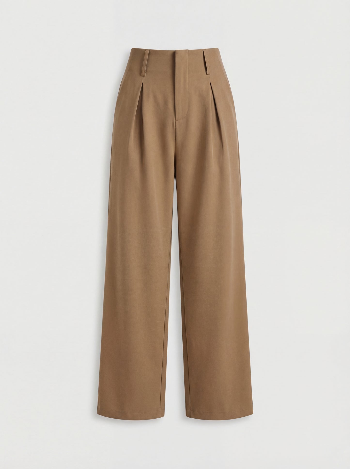 High Waist Pleated Wide Leg Trousers