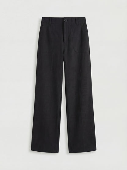 Wide Leg Patch Pocket Trousers