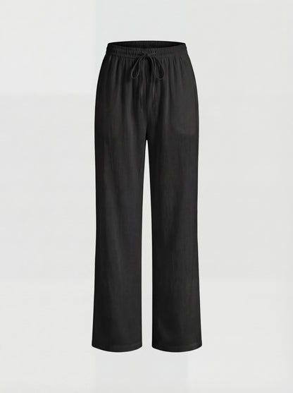 Drawstring Wide Leg Trousers