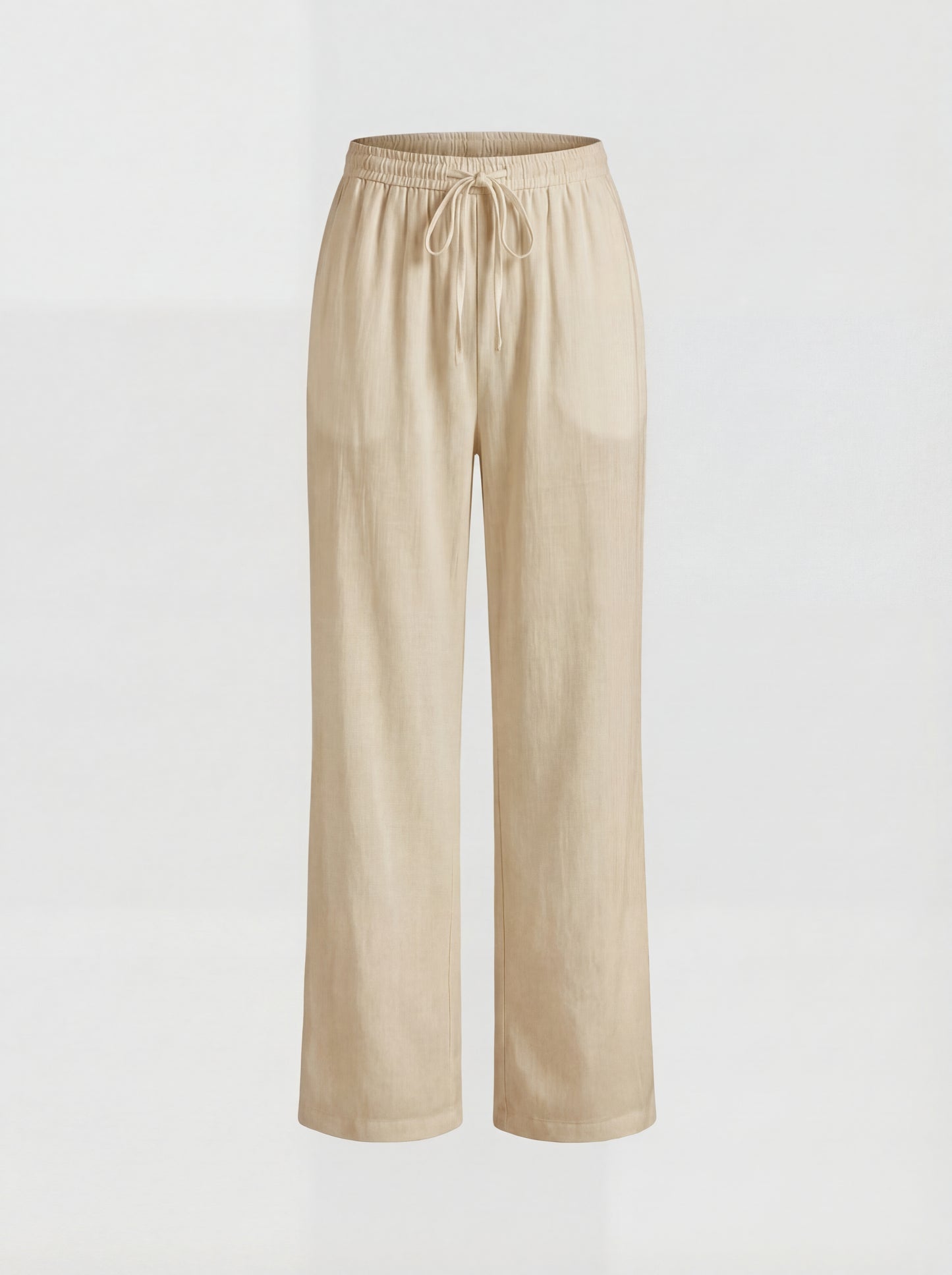 RE:VYBE Drawstring Wide Leg Trousers — relaxed minimalist pants with drawstring waist